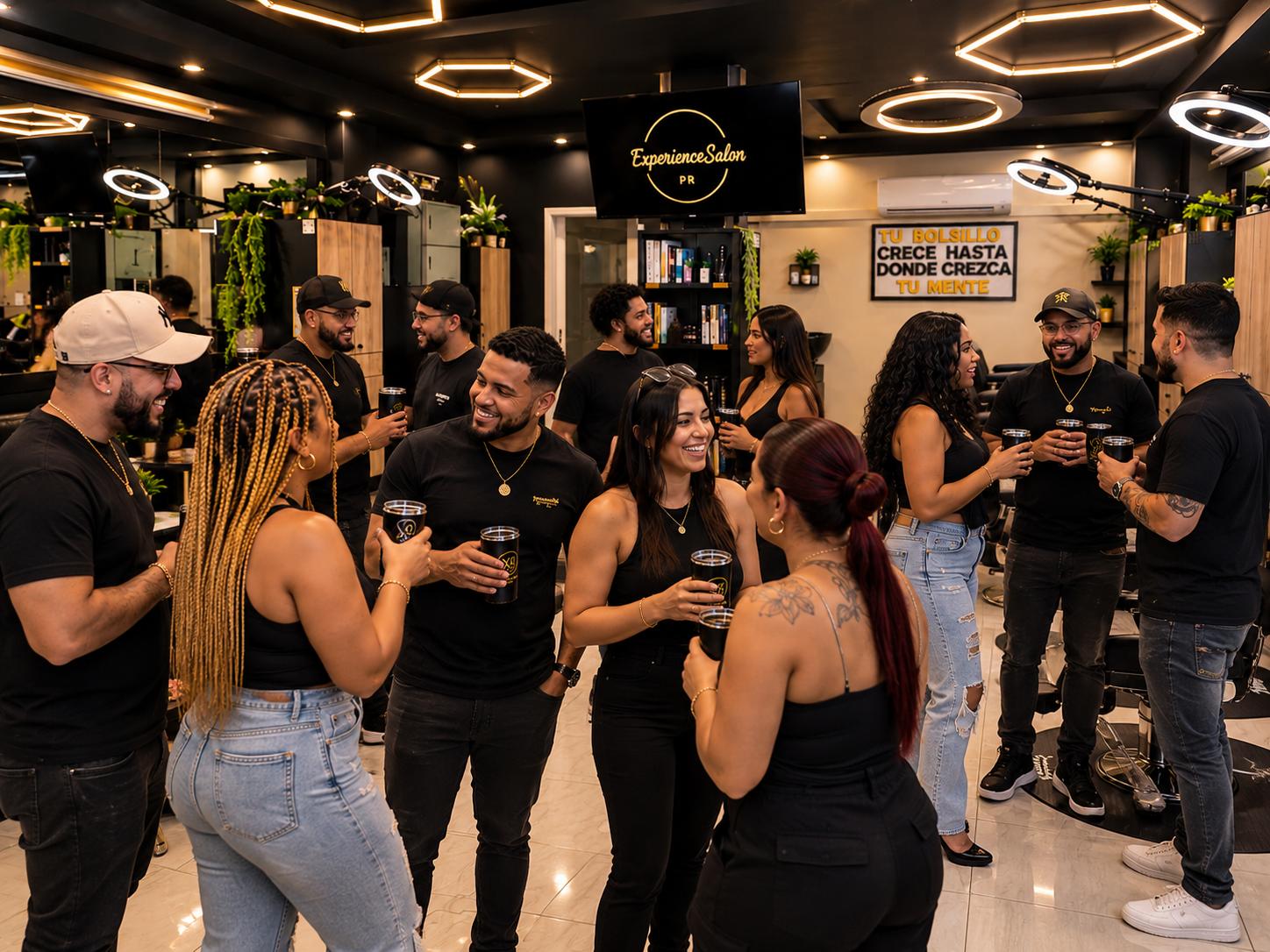 Personas compartiendo en Experience Salon PR